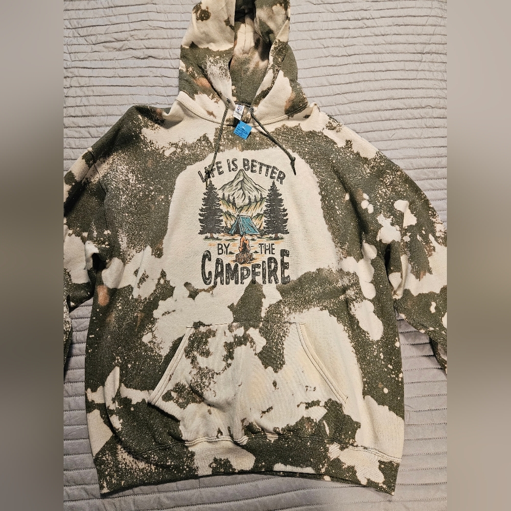 Custom bleached Hoodie